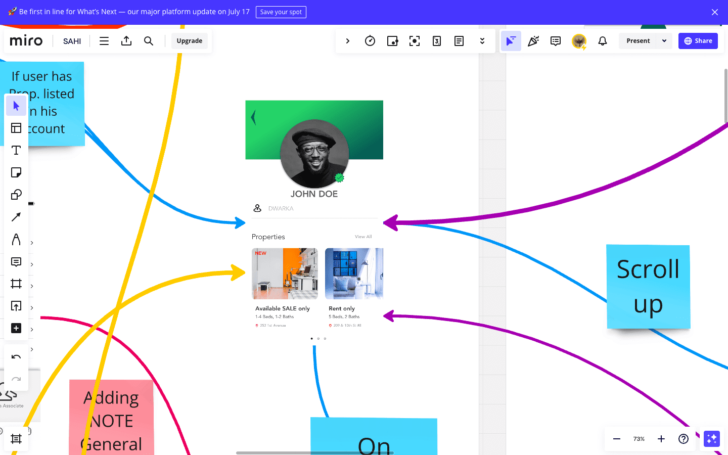 Prototyping Mobile App - using Sketch and Miro