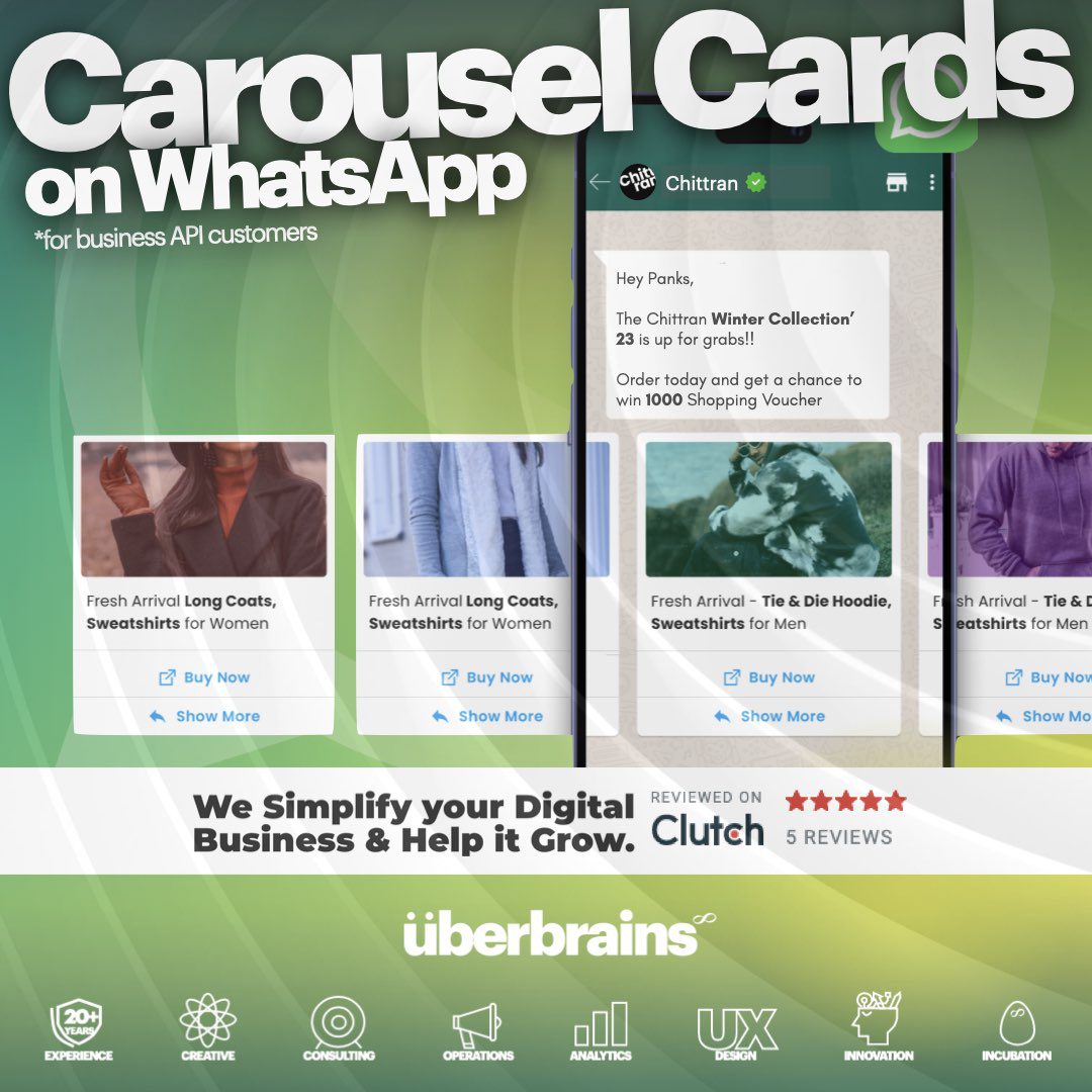 Carousel Cards as promotional messages on WhatsApp - (possible with WhatsApp Business API only)